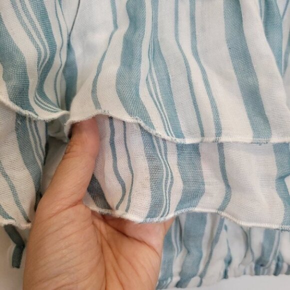 ❤️ 3 for $35 Show me your mumu kaya crop top ruffles off shoulder tiered small - Picture 4 of 8